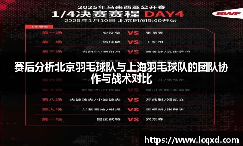 赛后分析北京羽毛球队与上海羽毛球队的团队协作与战术对比