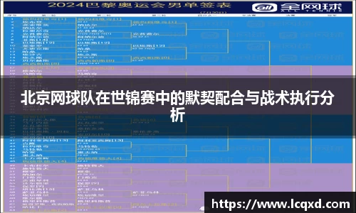 北京网球队在世锦赛中的默契配合与战术执行分析