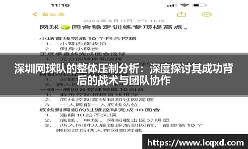 深圳网球队的整体压制分析：深度探讨其成功背后的战术与团队协作